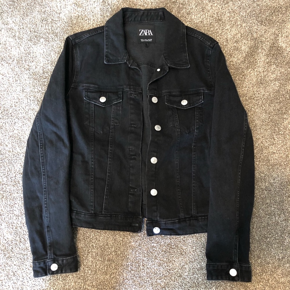 black jean jacket